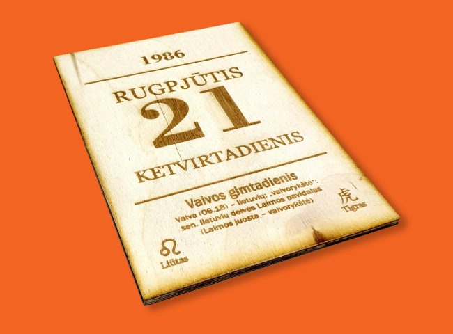 Kalendorius iš faneros Kalendorius iš faneros